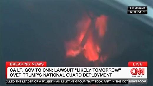 While Cars Burn in the Background, CNN Says ‘This Crowd Is Different’ Upon Describing L.A. Protesters | Sean Hannity