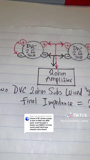 Series/Parallel Wiring for 2 DVC 2 Ohm Subwoofers Explained