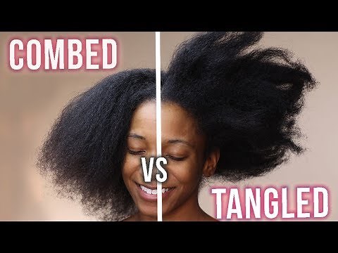 How to Comb Tangled Thick Natural Curly Hair (PAIN FREE METHOD) 4c, 3c | ANNESHA ADAMS