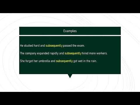 subsequently # Expand Your English Vocabulary