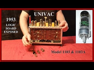 Computer History: 1953 UNIVAC 1103A Scientific, Remington Rand vacuum tube plugin module circuit