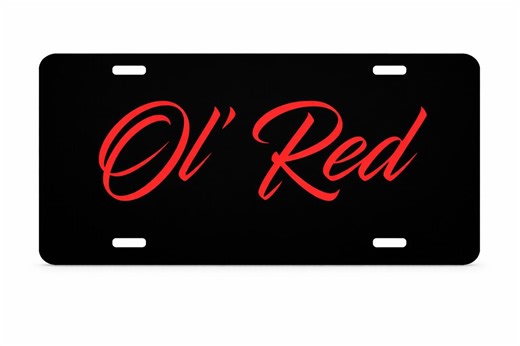 Custom License Plate – Black Aluminum Car Tag (6x12 Inch) - Etsy