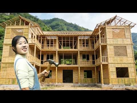 💡天才女孩拆掉60年旧屋子，独自纯手工建造不漏一滴雨的大豪宅！历时三个月破房变新楼！A gifted girl builds a three-story mansion#林果儿 #diy