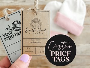 Custom Printable Price Tag Template: Boutique Clothing Labels (digital Download) - Etsy