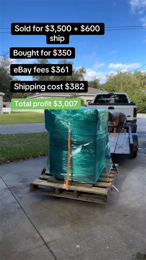 Shipped out this $3,500 eBay sale today! 🙌🏻 Picked up on Facebook Marketplace for $350. It’s really tough to get what an item is worth in the local market. But bring it to a nationwide or global market (like eBay) and it can sell for more $$! Want to see how we flip fewer items for bigger profits (without working crazy hours)? Comment WORKSHOP and we’ll send you the link to our free training to see if this model could work for you too! #ebay #reseller #fleamarketflipper | Flea Market Flipper