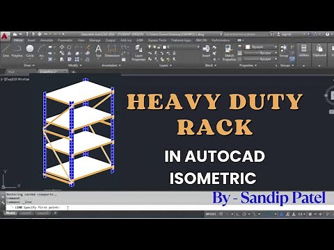 #40 - Heavy Duty Rack in AutoCAD Isometric || From Scratch!