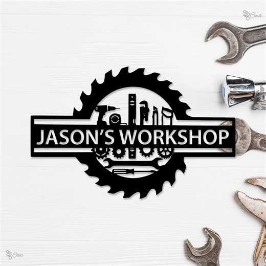 Personalized Metal Workshop Sign Custom Workshop Decor With Name & Years - Etsy