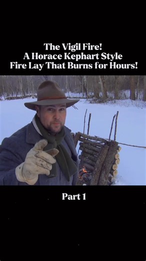 The Vigil Fire! — A Horace Kephart Style Fire Lay That Burns for Hours!. Part 1 #survival #camping #bushcraft #satisfying #hobo