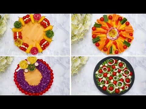 Veggie Snack Platter Ideas - 4 easy and beautiful party platter ideas