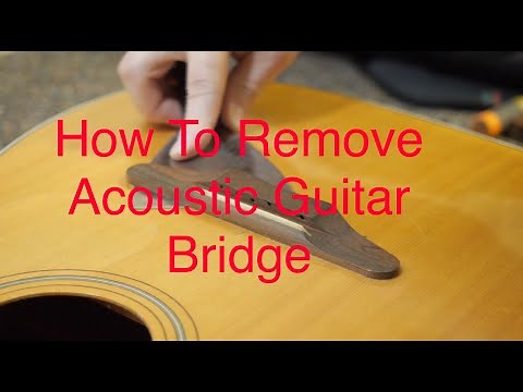 The Best Way To Remove An Acoustic Guitar Bridge by using a 5" Spatula and No Heat.