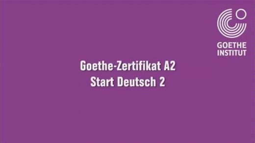 德语歌德语言中心A2口语考试范例 Goethe Zertifiket das Beispiel der A2 mündlicher Prüfung（德语字幕）