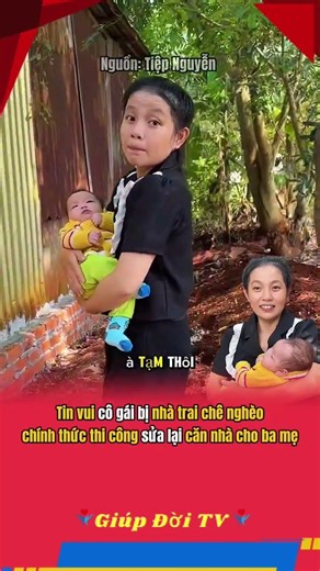 Tin vui cô gái bị nhà trai chê nghèo chính thức thi công sửa lại căn nhà cho ba mẹ #giupdoitv