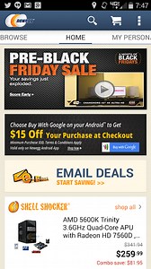 Newegg: $15 off of $50 or more w/ purchase via GoogleWallet on Android