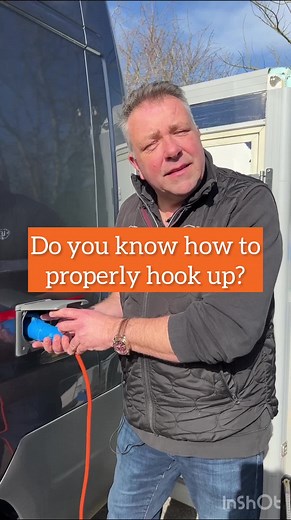 Do you know the proper and safe way to hook up? We mean your motorhome, caravan or campervan electricity, of course ⚡️ - #tiptuesday #tuesdaytip #motorhometips #motorhomw #caravan #motorhomehire #bristol #visitbristol #vanlifeuk #motorhometravel #campervanadventure #adria #adriatwin #camping
