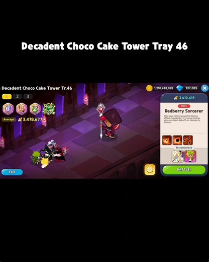 Decadent Choco Cake Tower Tray 46 #cookierunkingdom #cookierun #crk #decadentchococaketower