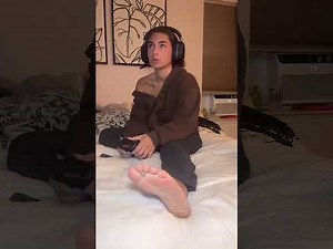Gamer girl perfect Feet soles on a TikTok live