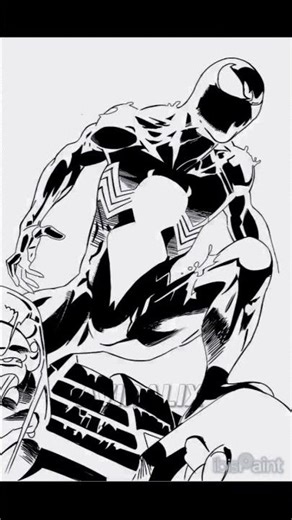 Drawing SYMBIOTE SPIDER-MAN on ibis Paint X (Finger Art)