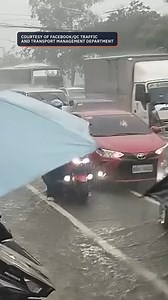 WATCH: Heavy traffic caused by flooding is seen along Mindanao Avenue in Quezon City on Monday, July 21, 2025. | Video by QC Traffic and Transport Management Department | Rappler