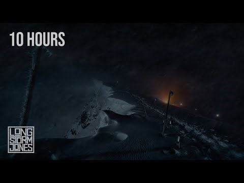 Ridge Marker Whiteout — Blizzard on the High Mountain Divide | Howling Wind & Blowing Snow 10 HOURS