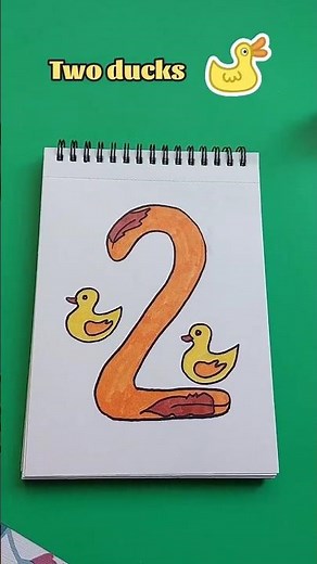 How to draw numbers. Drawing number two. Easy number drawing tutorial