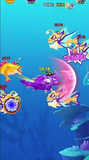 fish game, fish evolution, boss fight, gameplay, survival game, gaming, fish gameplay