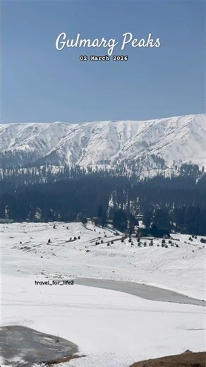 Gulmarg View 02 March 2026 #gulmargkashmir #gulmarg #gulmargsnow #kashmir #travelvlog #shorts