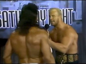 730K views · 10K reactions | June 11, 1994: "Stunning" Steve Austin cuts a promo on Johnny B Badd | RassleRama | Facebook