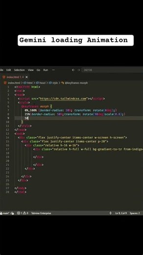 Gemini loading Animation using Tailwind CSS #css3 #cssanimation #coding #animation #webdevelopment