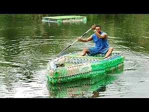 Plastic bottle boat █▬█ █ ▀█▀ Soda water bottles