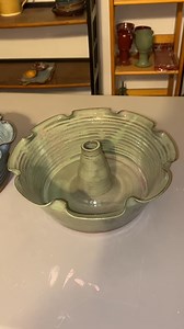 Bundt cake pan being made and two finished bundt cake pans! | Wheel Turned Pottery
