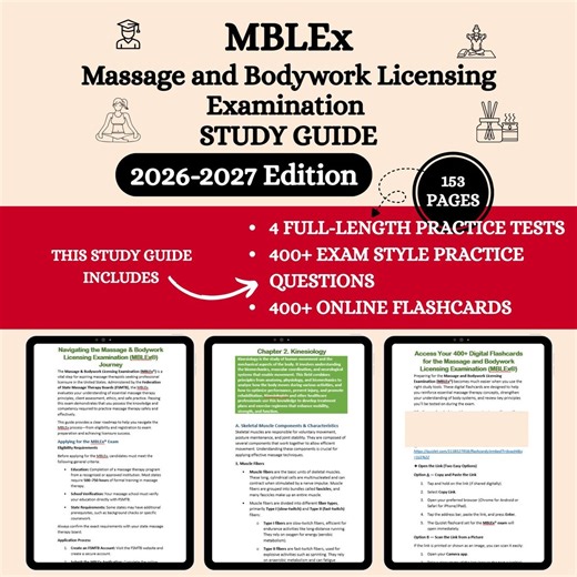 MBLEX Test Prep 2026 | MBLEX Study Guide | Massage Therapist Exam Study Guide | MBLEX Practice Exam | Massage and Bodywork Licensing Exam - Etsy