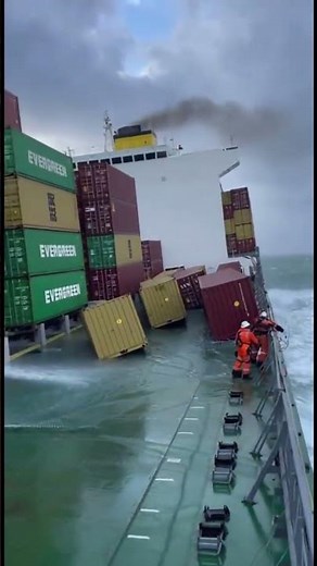 The Raw Power of the Ocean 🌊🚢#maritime #waterpower