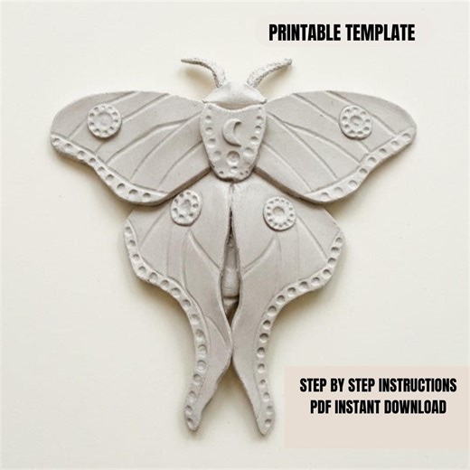Luna Moth Pottery Template: Ceramic Wall Art Pattern, PDF Pattern - Etsy
