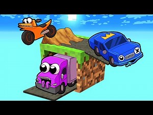 Rainbow Cars ONE BLOCK Skyblock! (Minecraft)