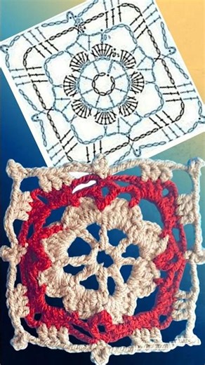 Crochet Flower Lace Square - 5 rounds