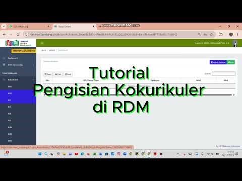 Tutorial Pengisian Kokurikuler di RDM