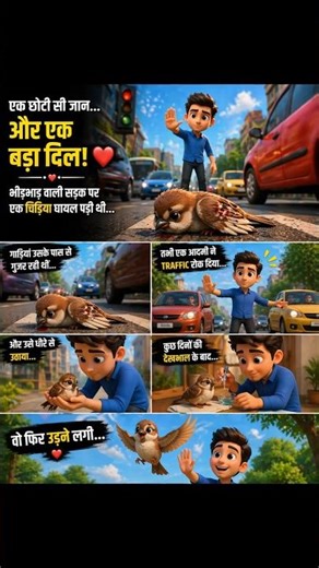 👉 Ek Insaan Ne Bachayi Jaan 🐦 #animalrescue #birdrescue #saveanimals #kindnessmatters #humanity