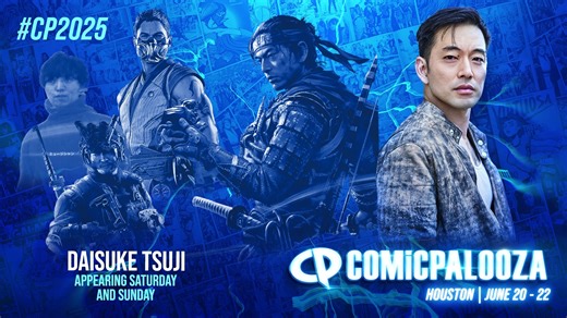It’s time to get your game on at Comicpalooza 2025 as we welcome actor and video game voice talent, Daisuke Tsuji to our lineup. Best known for voicing the lead character in Ghost of Tsushima, Daisuke has also brought to life iconic roles such as Scorpion in Mortal Kombat 1, and appeared in Death Stranding, Call of Duty: Modern Warfare II, Rise of the Ronin, and Like a Dragon: Pirate Yakuza in Hawaii. 🎮 On screen, Daisuke has showcased his talent in Invasion, Brockmire, The Man in the High Cast