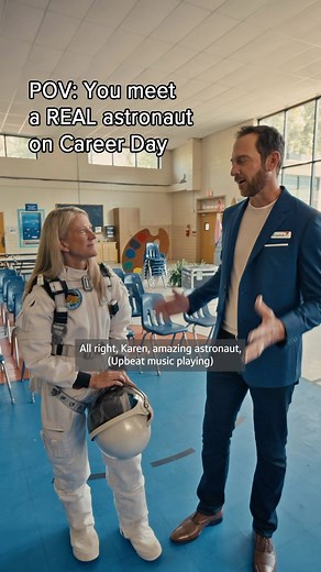 Capital One on Instagram: "Did you know we had a real life astronaut in our new bank commercial? Check out this #BTS convo between @astrokarenn and The Capital One Bank Guy! #CapitalOneBank"