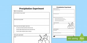 Precipitation Experiment Worksheet