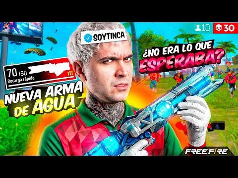 USE THE NEW WATER WEAPON “HYDROBLASTER” IN FREE FIRE *It's not what I expected*🤢☠️