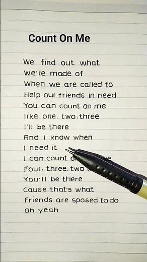 Count On Me - Bruno Mars ❣️ (Lyrics)