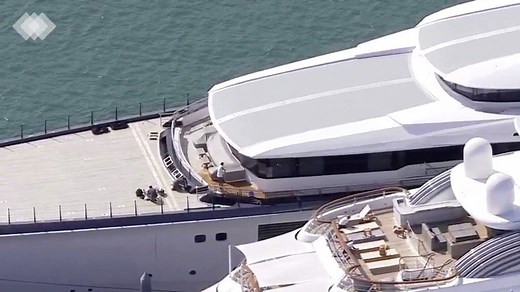 MEGA YACHT - It looks like a scene out of Lifestyles of the Rich and Famous as the $250 million superyacht owned by Dallas Cowboys owner is docked at the Watson Island Marina in Miami ahead of Super Bowl 54. https://cbsloc.al/2RYFWiG | CBS Miami