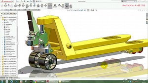 用SolidWorks绘制的托盘搬运车