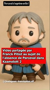 Franck Pitiot réagit à l'absence de Perceval, annoncée par Alexandre Astier, dans Kaamelott Deuxième Volet - Partie 1 avec cette vidéo créée par l'internaute Bilka_mc . "Sire, je vous ai vu sur Twitch. Vous voulez dissocier Franck Pitiot de Perceval ?". Perceval n'apparaîtra pas dans Kaamelott Deuxième Volet partie 1. Alexandre Astier a révélé sur Twitch que Franck Pitiot n'avait pas voulu revenir. Du coup, il a dû adapter son scénario. "Ce n’est vraiment pas très intéressant : il n’y a pas Perc