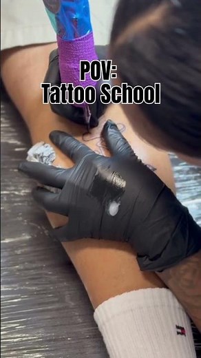 POV: Your First Day Tattooing in Tattoo School 🔥