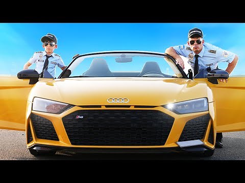 Jason pretend play detective with super car