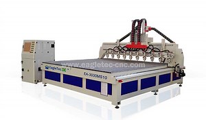 Woodworking Multi Head CNC Router With 10 Spindle - EagleTec