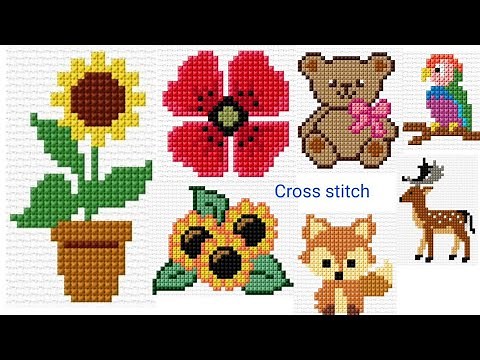 Easy Counted Cross Stitch Patterns For Everything | Dusutti Cross Stitch Practice Video For Beginner