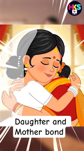 Little Daughter to Bride ❤️❤️#shorts #emotional #motherdaughter #weddingday #cartoon #anime